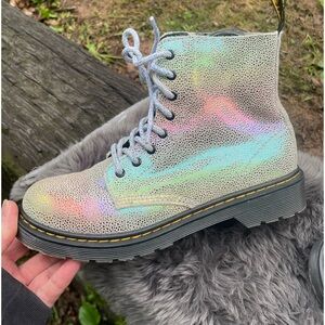 Dr Martens 1460 Pascal Rainbow Metallic Iridescent Combat Boots Size 36
